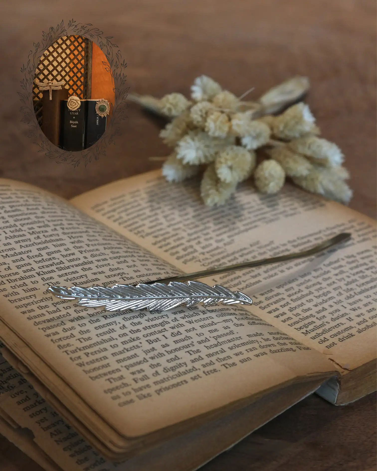 Kuş Tüyü Kitap Ayracı